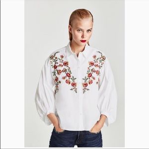 Zara Trafuluc Collection Embroidered Top